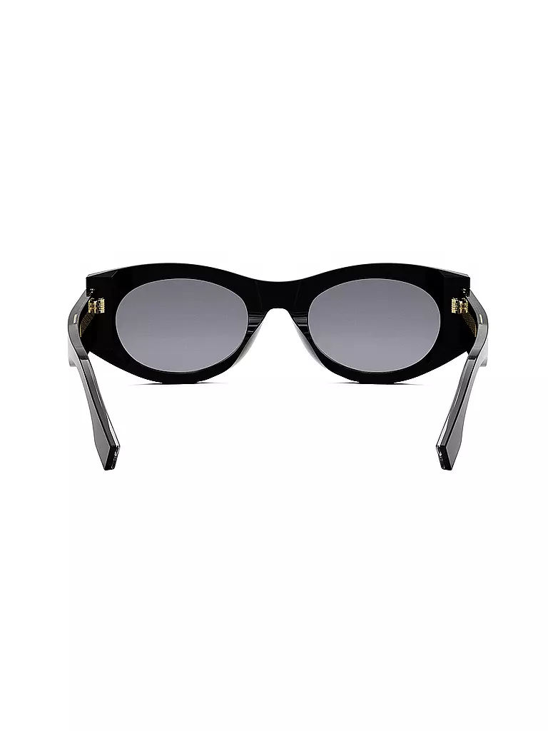 FENDI | FENDI Roma schwarze ovale Sonnenbrille | schwarz