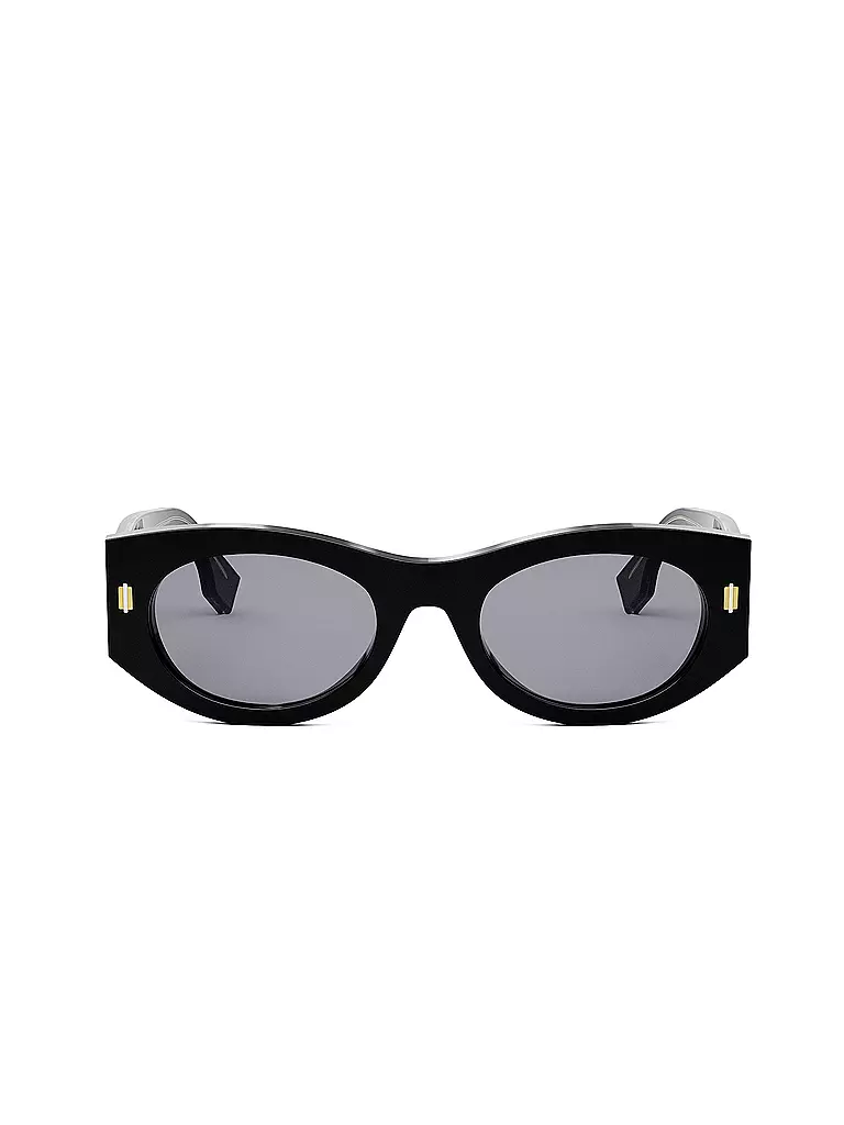 FENDI | FENDI Roma schwarze ovale Sonnenbrille | schwarz