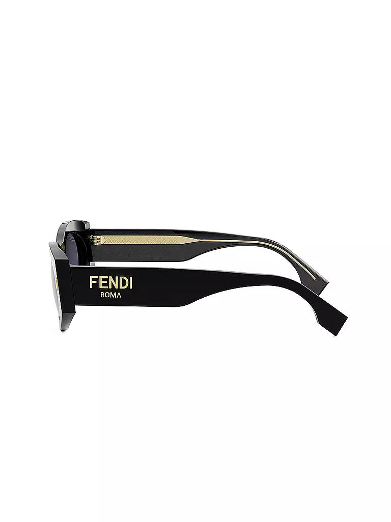 FENDI | FENDI Roma schwarze ovale Sonnenbrille | schwarz