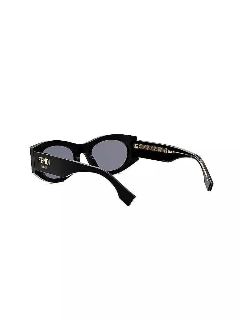 FENDI | FENDI Roma schwarze ovale Sonnenbrille | schwarz