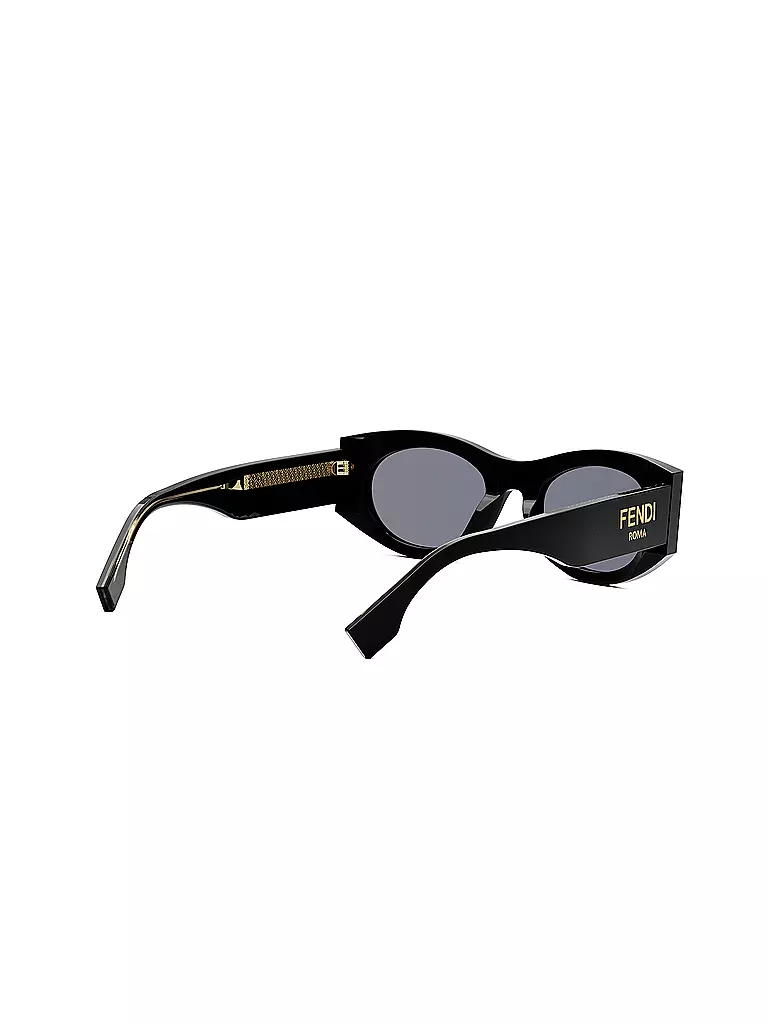 FENDI | FENDI Roma schwarze ovale Sonnenbrille | schwarz