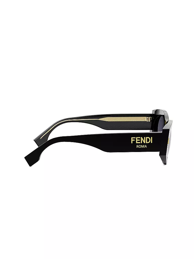 FENDI | FENDI Roma schwarze ovale Sonnenbrille | schwarz