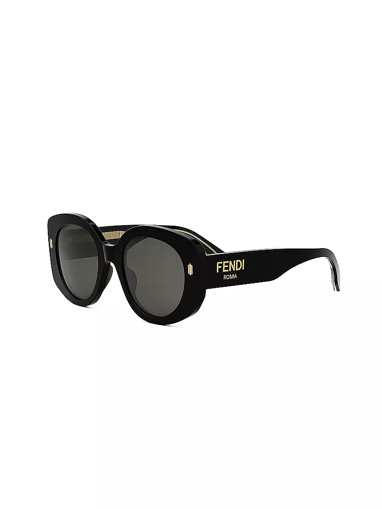 FENDI | FENDI Roma schwarze runde Sonnenbrille | schwarz