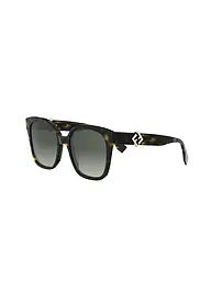 FENDI | FF Diamonds schwarze eckige Sonnenbrille | Braun