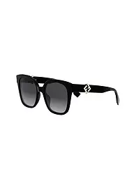 FENDI | FF Diamonds schwarze eckige Sonnenbrille | Schwarz