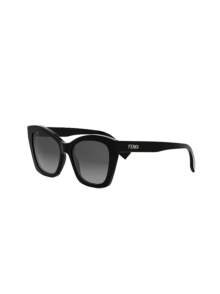 FENDI | Lettering schwarze eckige Sonnenbrille  | schwarz
