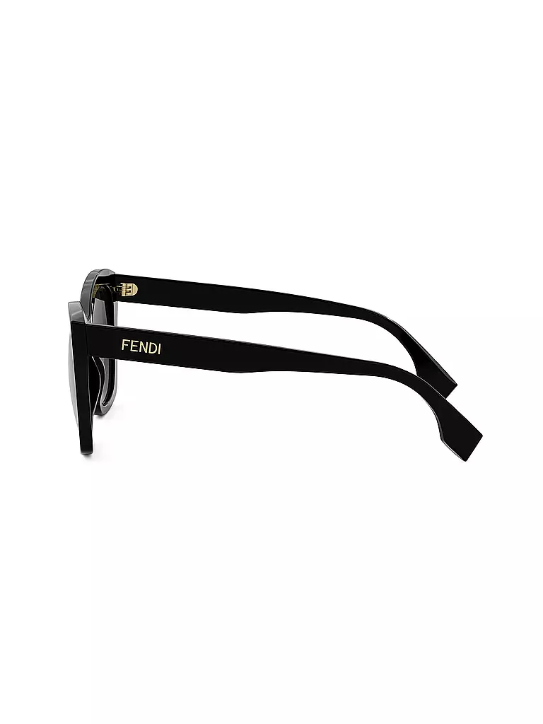 FENDI | Lettering schwarze eckige Sonnenbrille | schwarz