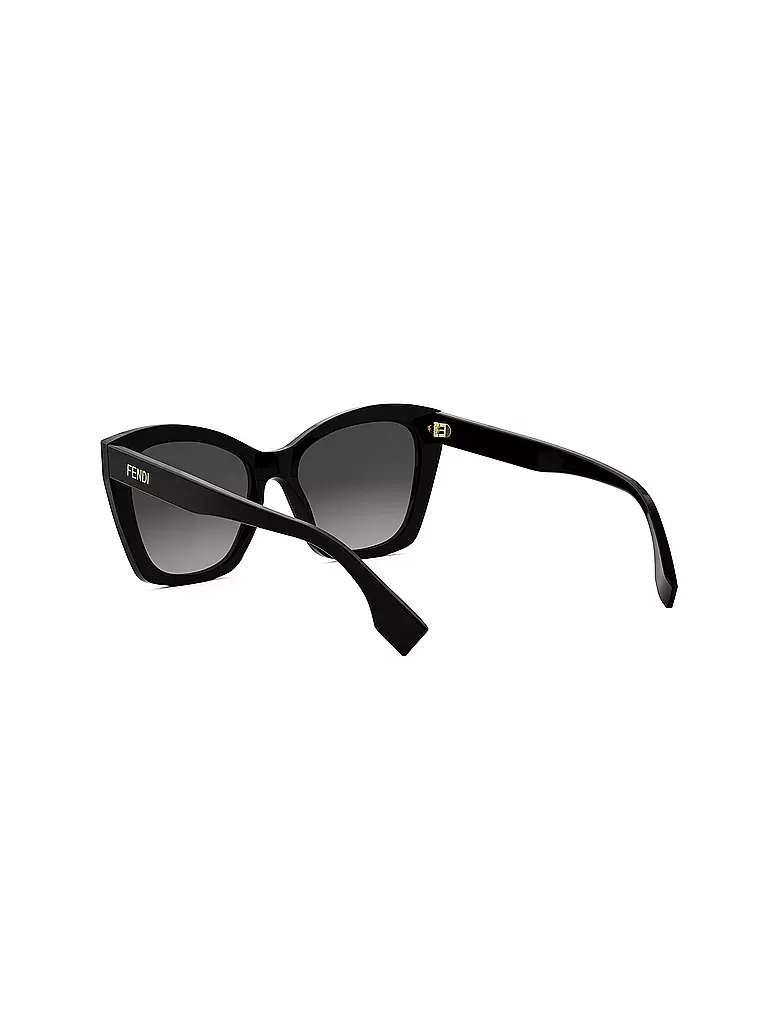 FENDI | Lettering schwarze eckige Sonnenbrille | schwarz