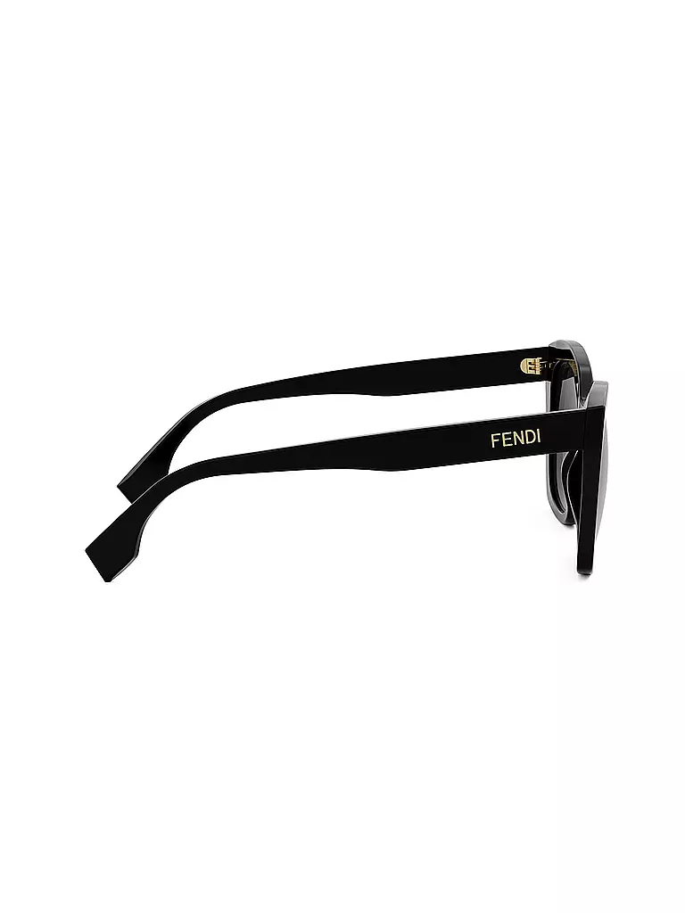 FENDI | Lettering schwarze eckige Sonnenbrille | schwarz