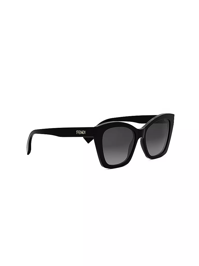 FENDI | Lettering schwarze eckige Sonnenbrille | schwarz