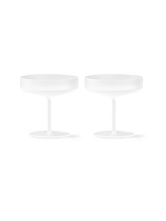 FERM LIVING | Champagnerschalen 2er Set RIPPLE Forest
