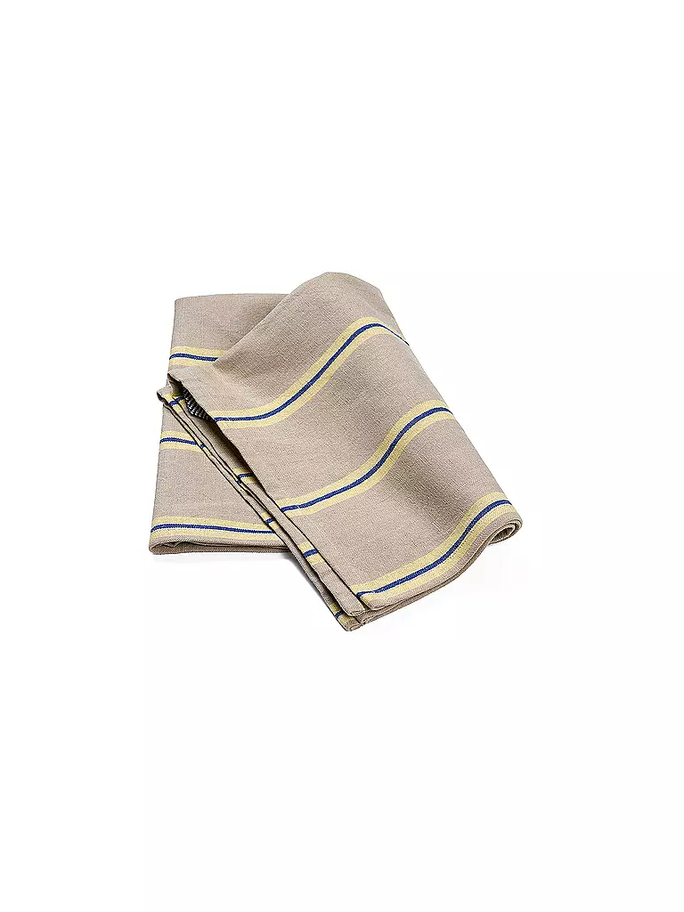 FERM LIVING | Geschirrtuch HALE Oyster / Lemon / Black | beige