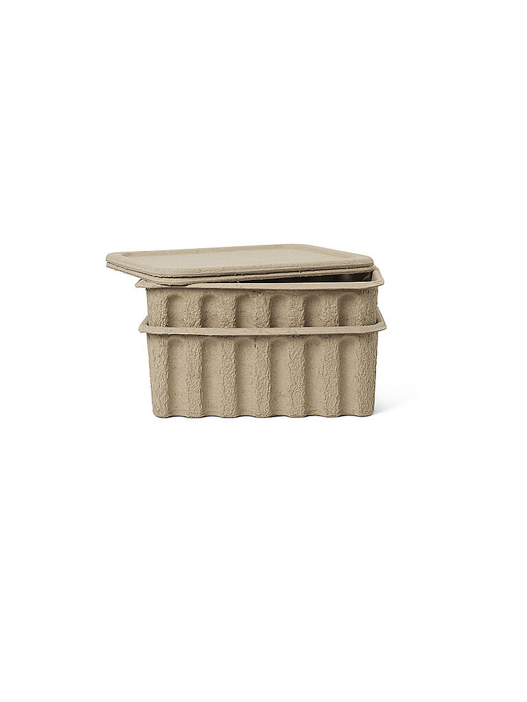 FERM LIVING | Paper Pulp Box L 2er Pkg  | beige