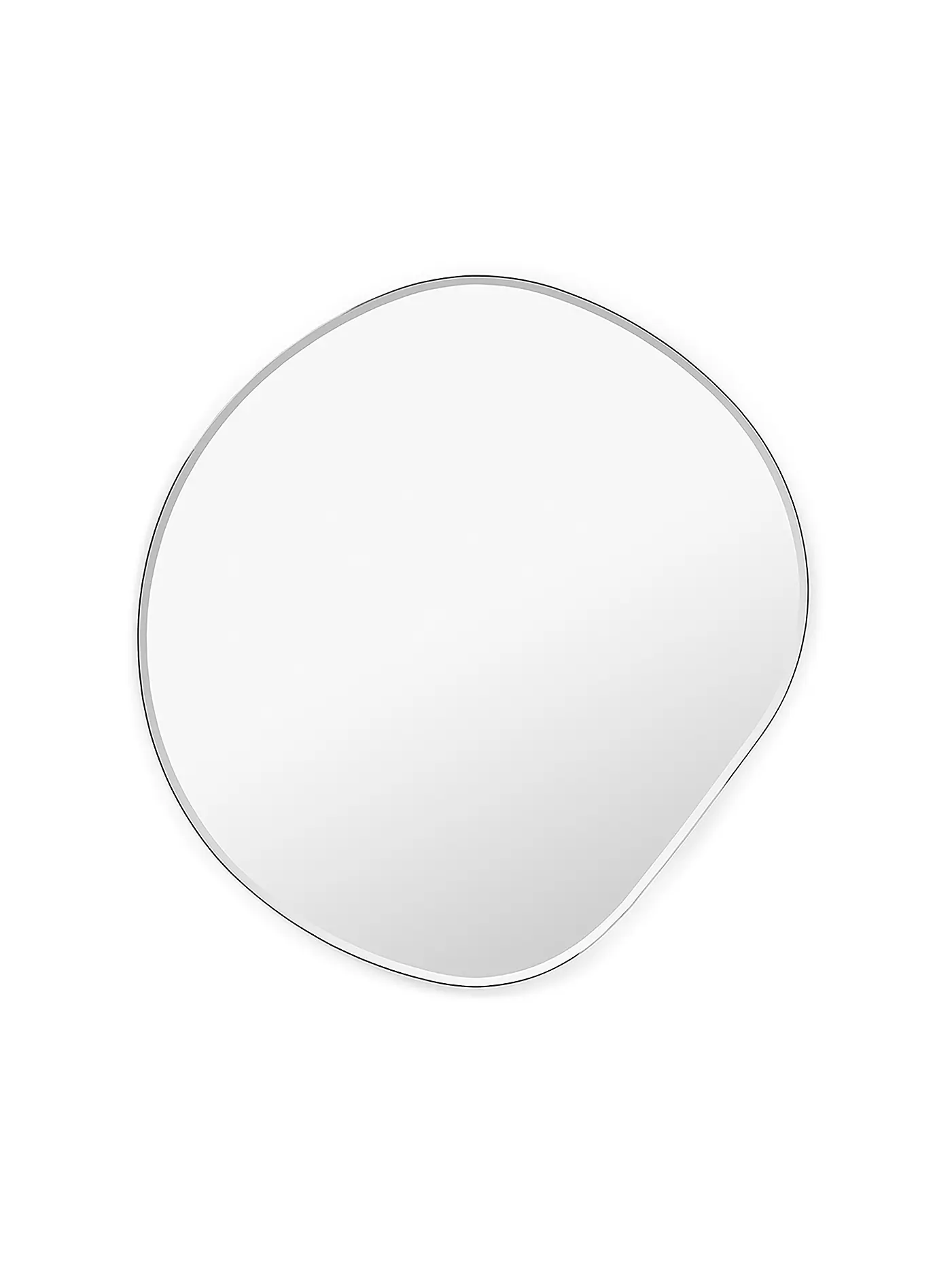 FERM LIVING | Pond Spiegel Small Dark Chrome  | grau