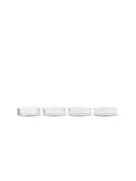 FERM LIVING | Schalen Ripple 4-er Set Clear | transparent