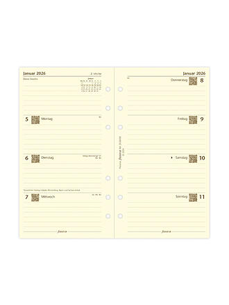 FILOFAX | Kalendereinlage Woche Deutsch Personal 2026