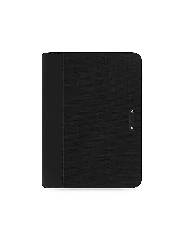 Mikrofaser Folio mit Reißverschluss und Taschenrechner Schwarz schwarz baby