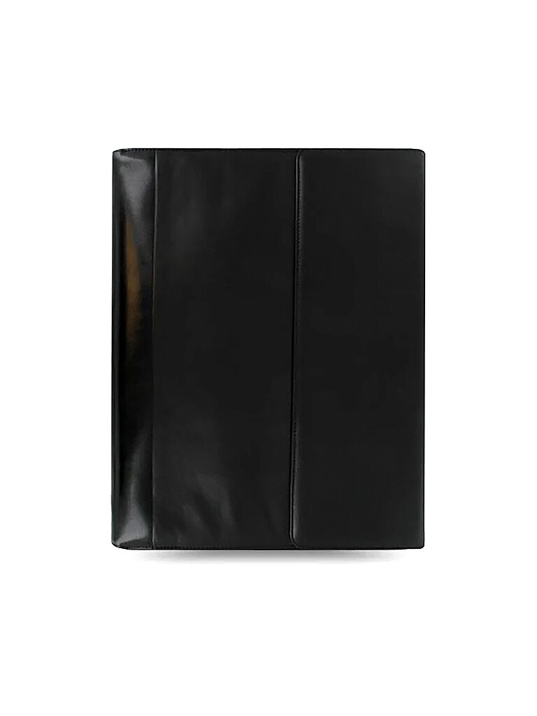 FILOFAX A4-Mappe aus Nappaleder mit Reißverschluss und abnehmbaren Ringen Schwarz schwarz