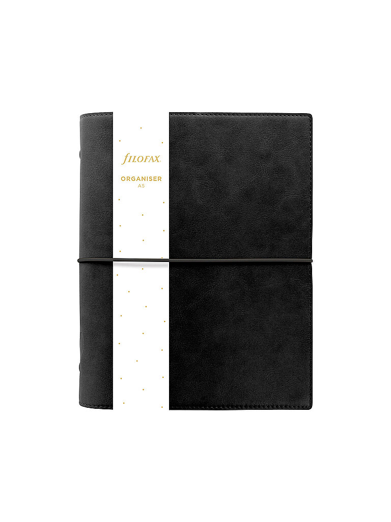 Terminplaner DOMINO SOFT A5 ORGANISER Black Undated schwarz baby