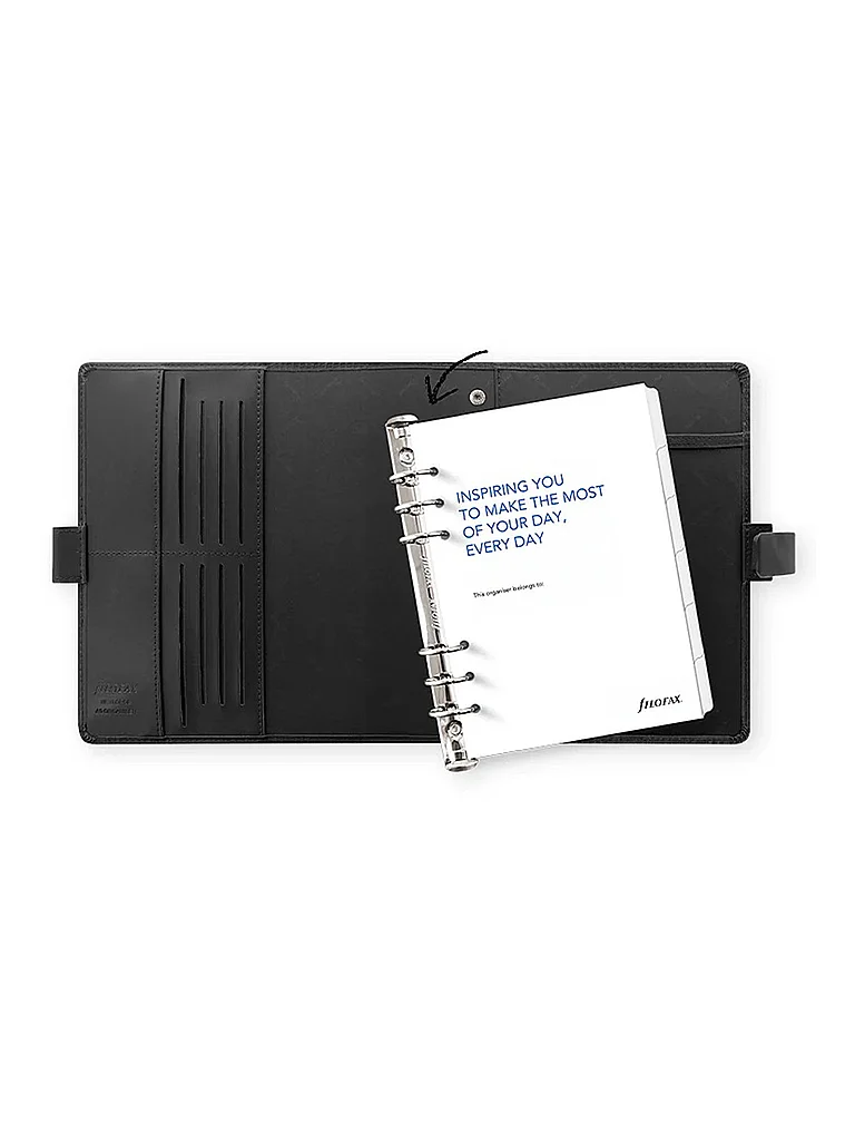 FILOFAX Agenda METROPOL A5 ORGANISER BLACK UNDATED Noir noir