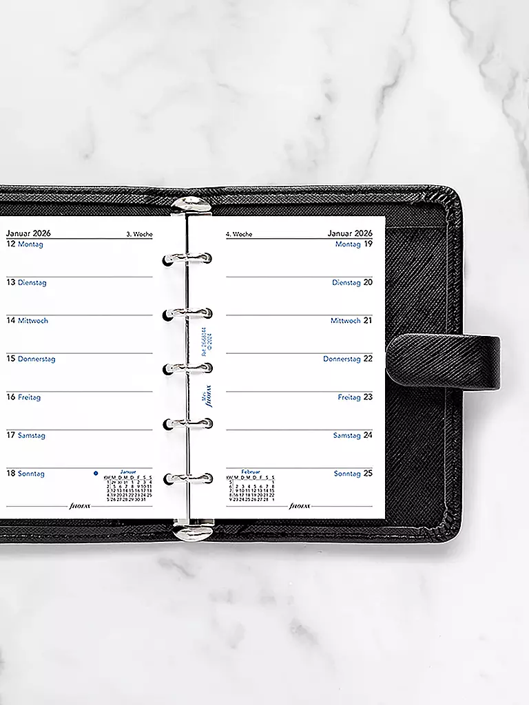 FILOFAX | Kalendereinlage Mini Woche Deutsch 2026 | weiss