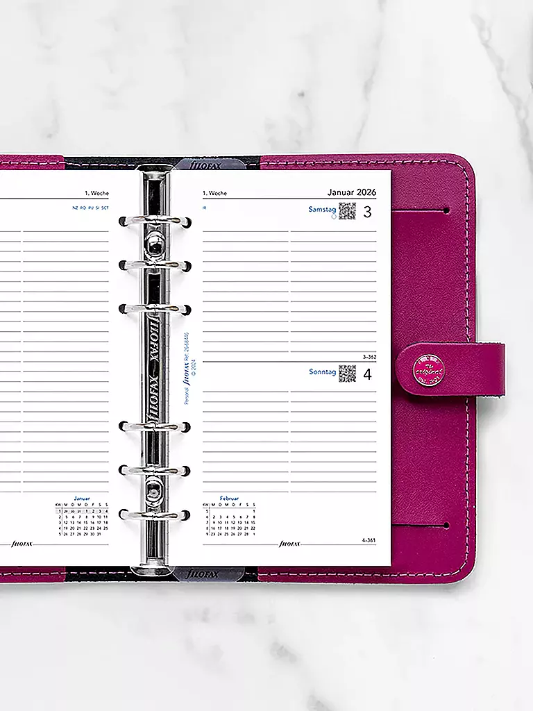 FILOFAX | Kalendereinlage Tag Deutsch Personal 2026 | weiss