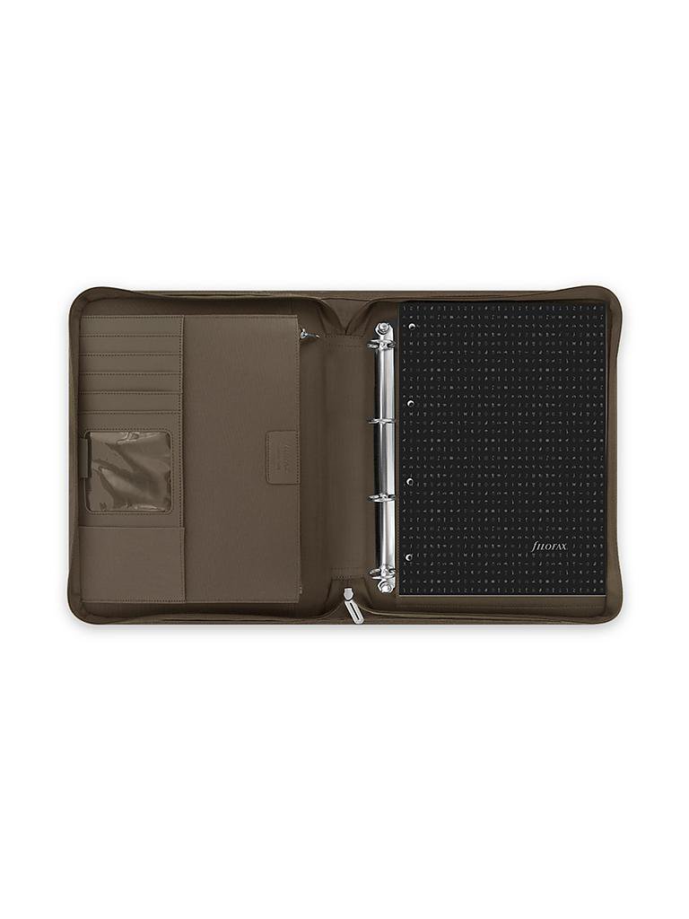 FILOFAX | Konferenzmappe "Microfiber Zip Folio" A4 (khaki) | keine Farbe