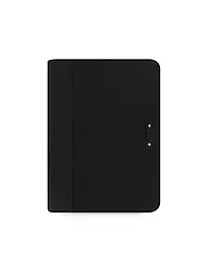 FILOFAX | Mikrofaser Folio mit Reißverschluss und Taschenrechner Schwarz | schwarz