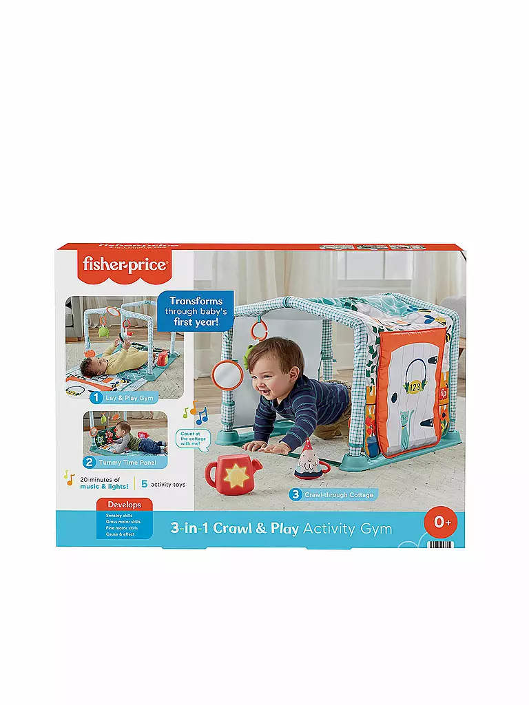 FISHER PRICE | 3-in-1 Kleines Ferienhaus Spieldecke | bunt