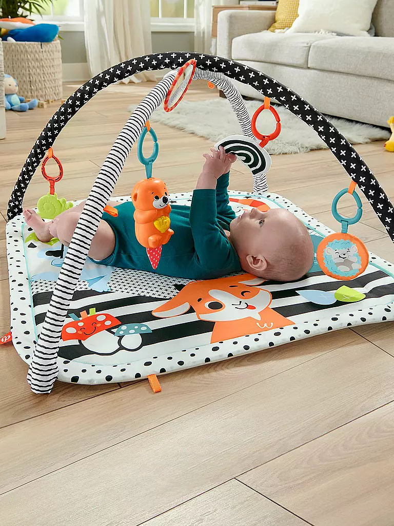 FISHER PRICE | Tierfreunde Kontrast-Spieldecke | bunt