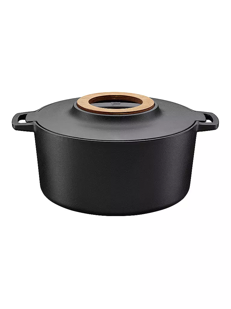 FISKARS | Gusseisen-Kasserolle NORDEN 6L Schwarz/Birke | schwarz