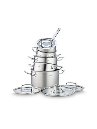 FISSLER | Kochtopf Set 5-tlg. mit Glasdeckel ORIGINAL PROFI COLLECTION Edelstahl/Matt