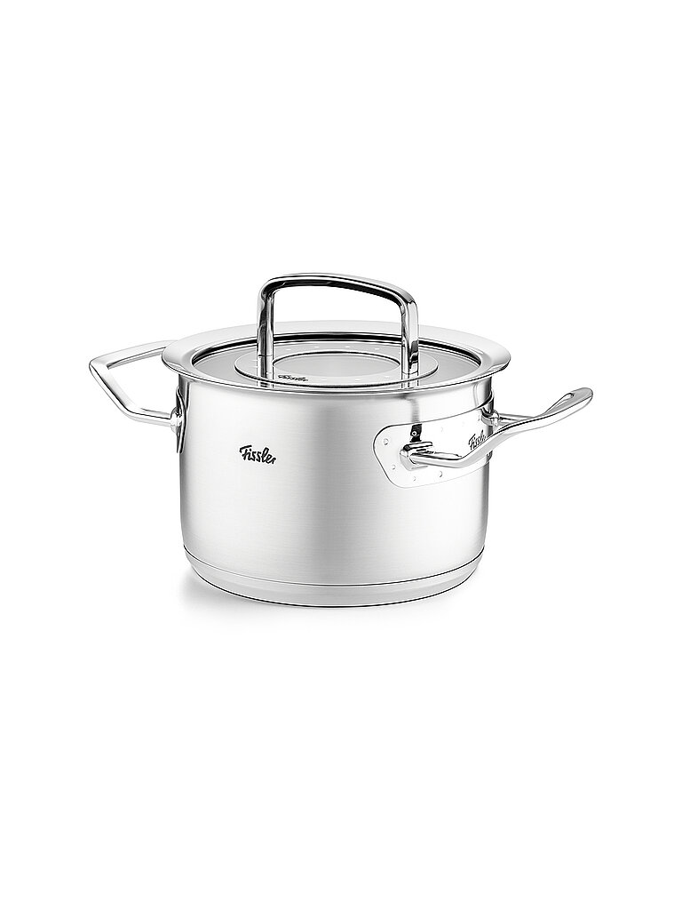 FISSLER Kochtopf mit Deckel ORIGINAL PROFI COLLECTION 16cm/2,1l Edelstahl/Matt silber