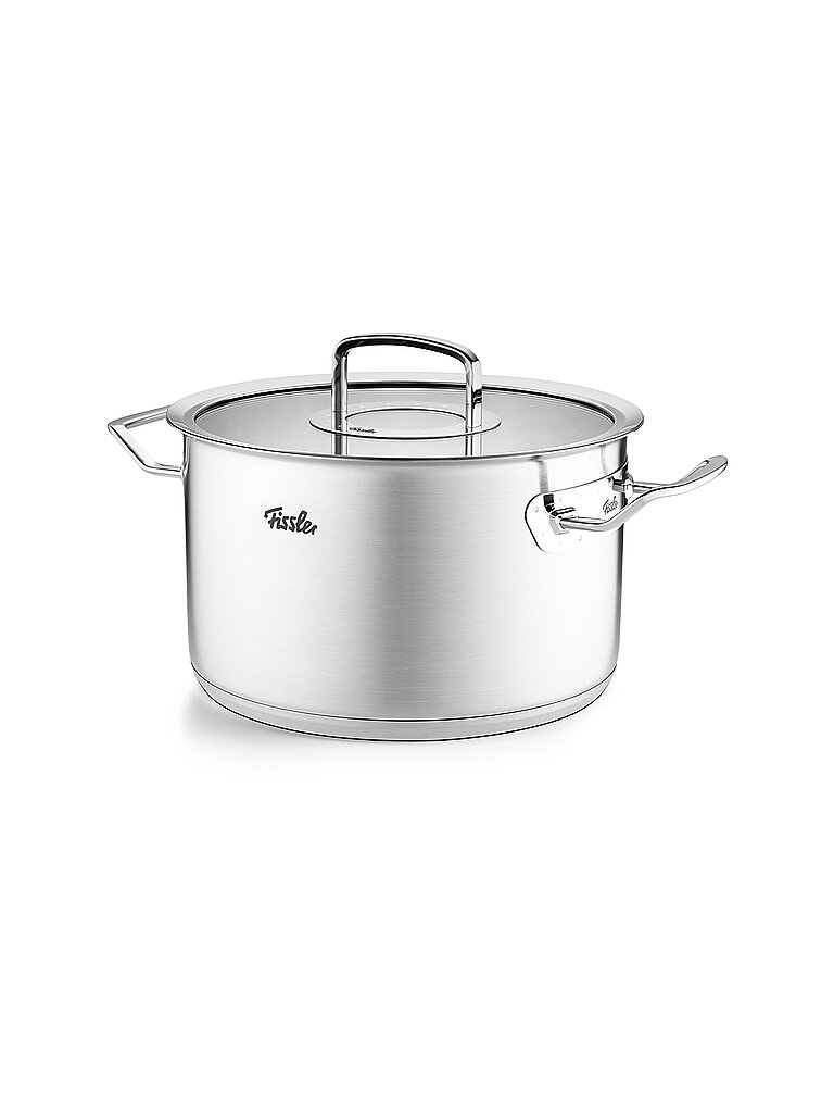 FISSLER Kochtopf mit Deckel ORIGINAL PROFI COLLECTION 24cm/6,3l Edelstahl/Matt silber