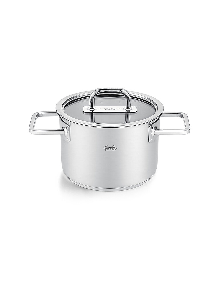 FISSLER Kochtopf mit Glasdeckel VISEO PRO 16cm/1,9l Edelstahl plata