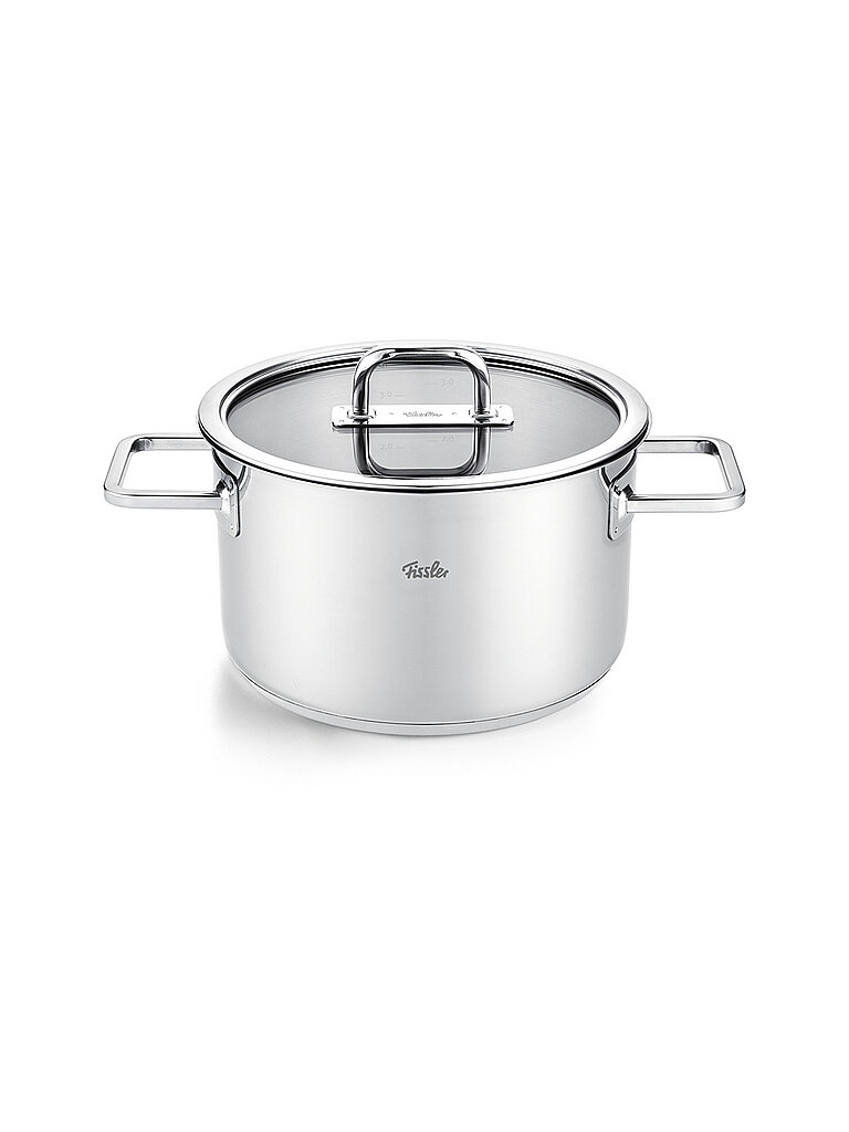 Kochtopf mit Glasdeckel VISEO PRO 20cm/3,6l Edelstahl silber baby