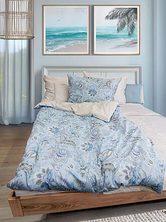 FLEURESSE | Satin Bettwäsche MIAMI 70x90cm/140x220cm Powder Blue