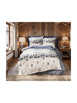 FLEURESSE | Flanell Bettwäsche 70x90cm/140x200cm ASPEN Blue