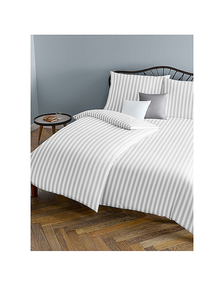 FLEURESSE Damast Bettwäsche Melk 70x90cm / 140x220cm Weiss weiss