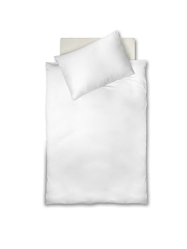 Satin Bettwäsche ROYAL UNI 2x 70x90cm/200x200cm Weiss weiss baby
