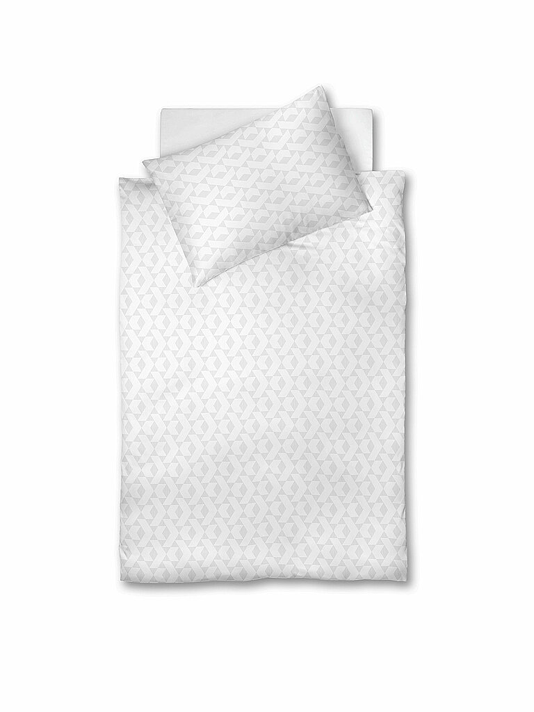 FLEURESSE Damast-Bettwäsche Opal 70x90cm / 140x200cm (Weiss) weiss