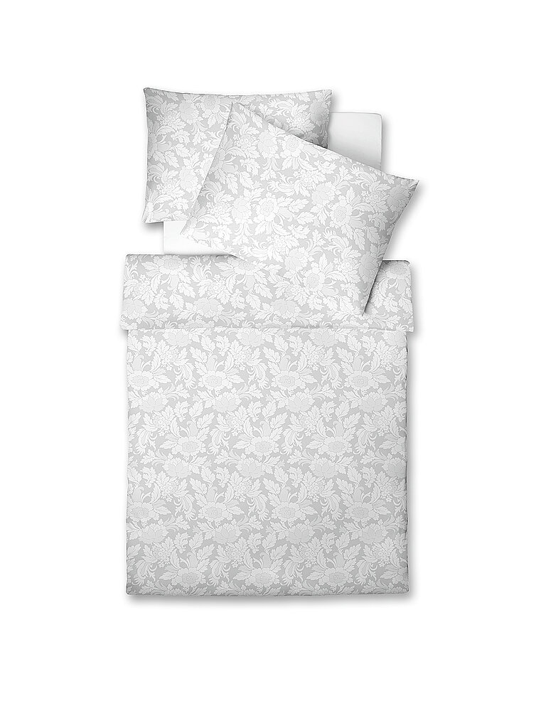 FLEURESSE Damast Bettwäsche Opal 70x90cm / 140x200cm weiss