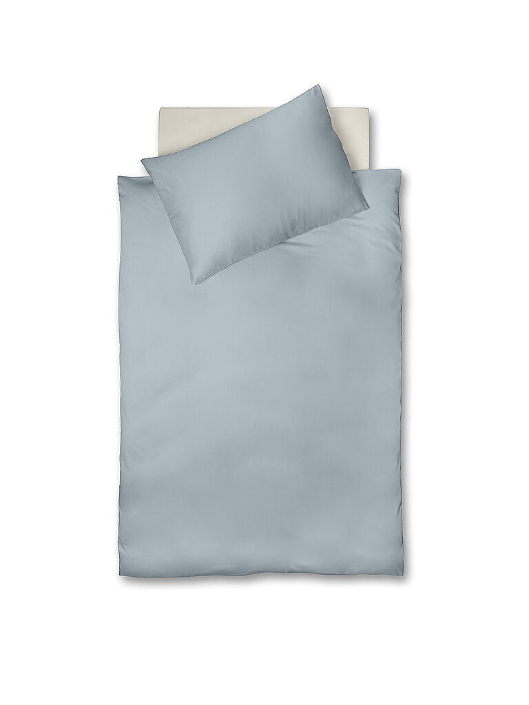 FLEURESSE Satin Bettwäsche Royal 70x90cm / 140x200cm Pearl Blue hellblau