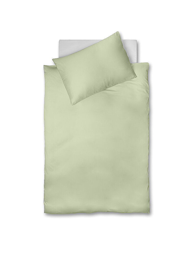 FLEURESSE Satin Bettwäsche Royal 70x90cm / 140x200cm Hellgrün hellgrün