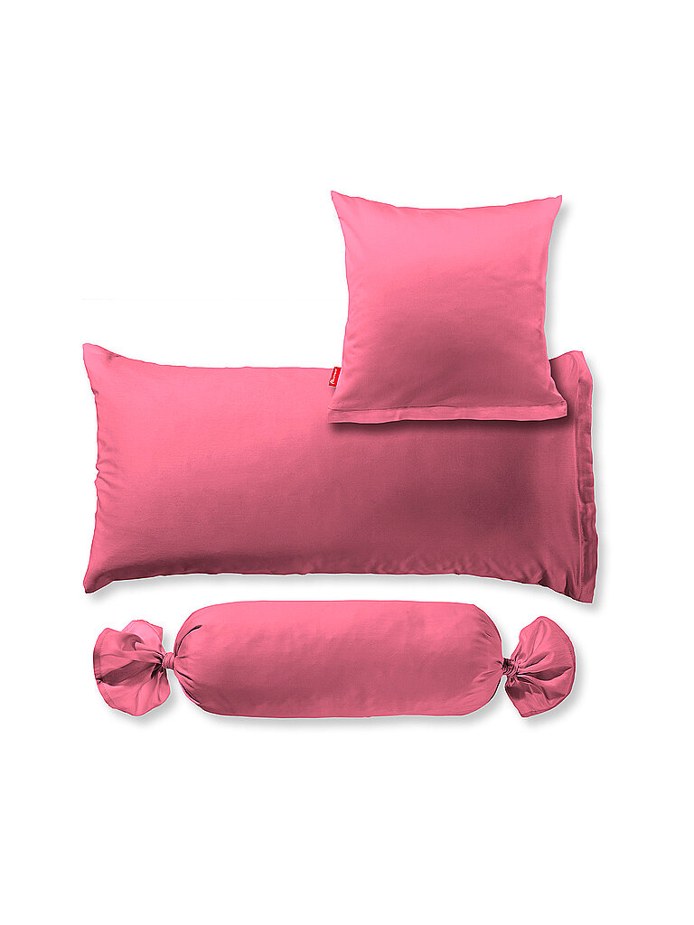 Satin Kissenbezug Royal Uni 2er 40x40cm Koralle pink baby