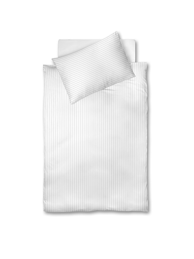FLEURESSE Damast Bettwäsche Melk 70x90cm / 140x200cm Weiss weiss