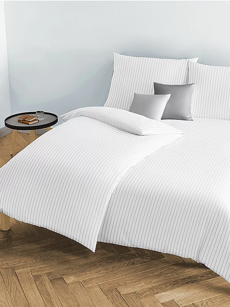 FLEURESSE Linge de lit en damas Melk 70x90cm / 140x220cm Blanc blanc