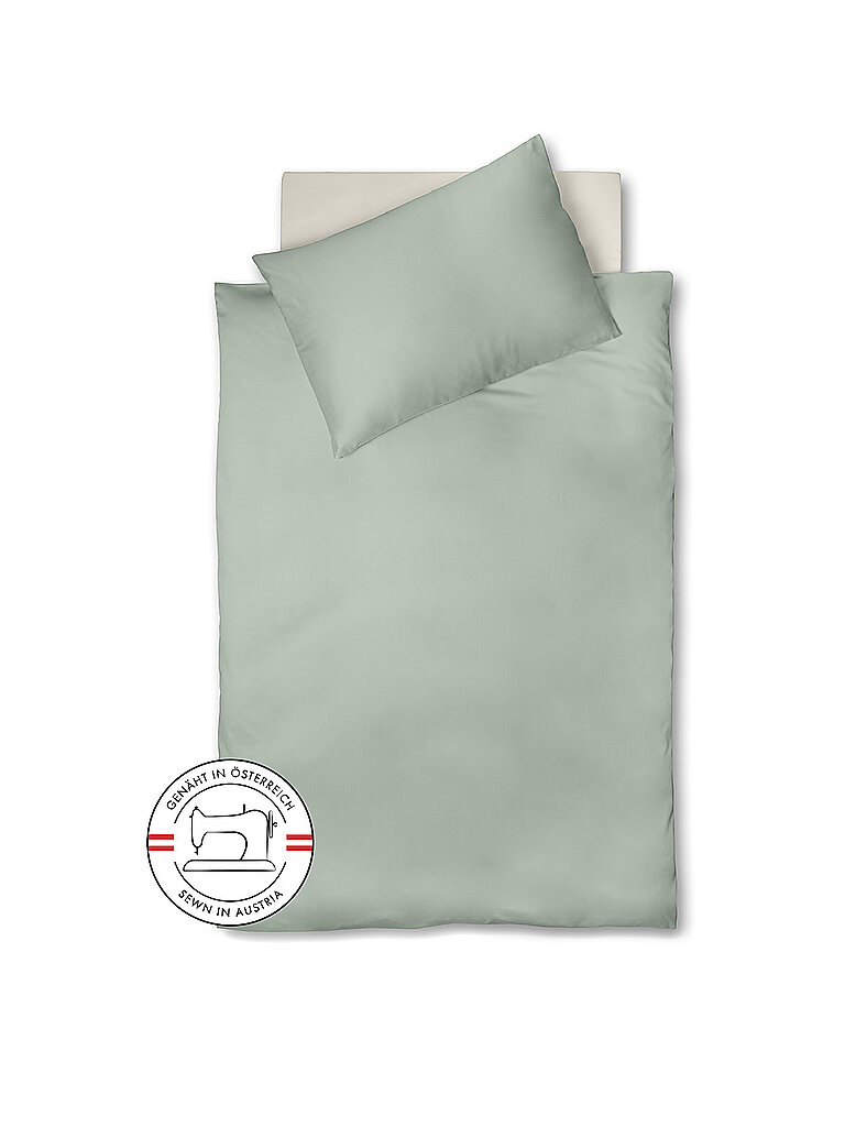 Satin Bettwäsche Royal Uni 140x220cm Olive olive baby