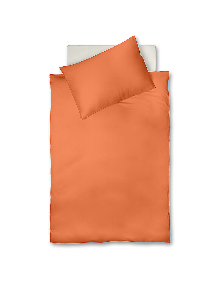 FLEURESSE Satin Bettwäsche ROYAL UNI 70x90cm / 140x200cm Orange orange