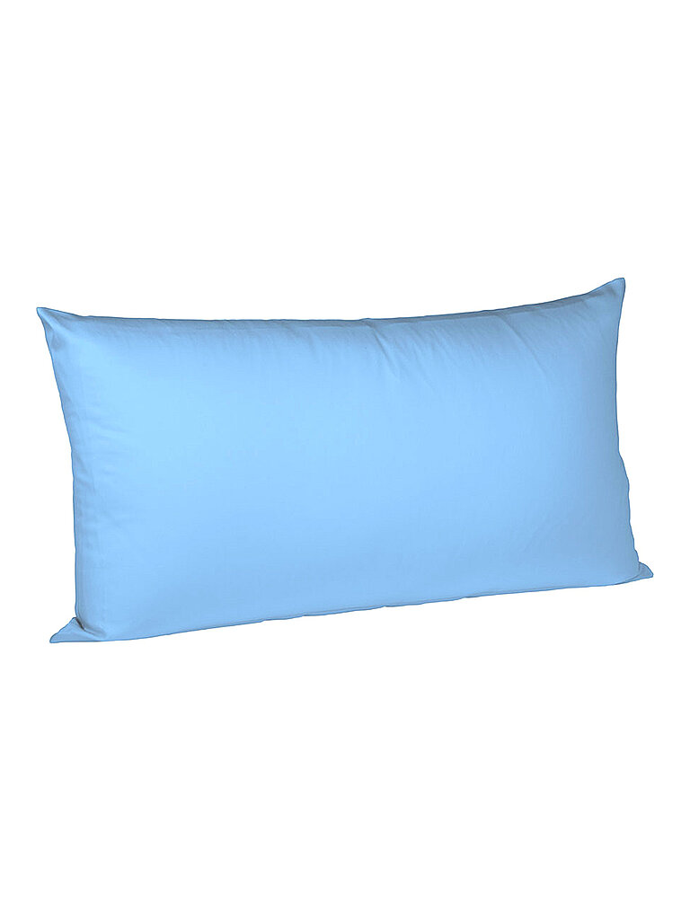 FLEURESSE Satin Kissenbezug Royal Uni 2er 40x80cm Blau hellblau